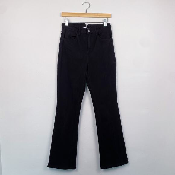 SPRWMN Los Angeles Stevie Micro Flare High Rise Black Denim Jeans 28 - Picture 2 of 8